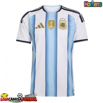 Camisa de Futebol Argentina Equipamento Principal Mundo 2026 Manga Curta